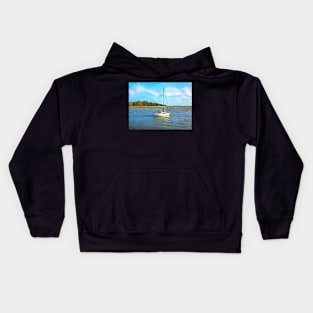 Yacht Anchored On The Deben Kids Hoodie